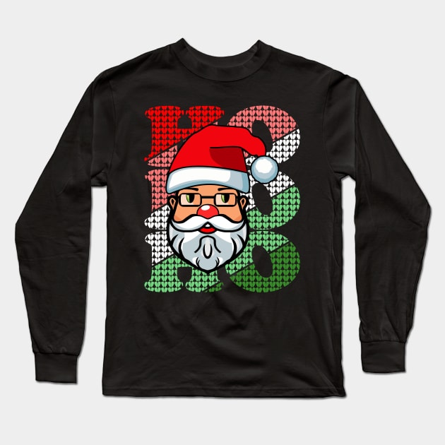 Ugly Xmas Santa Claus Christmas Long Sleeve T-Shirt by JaussZ